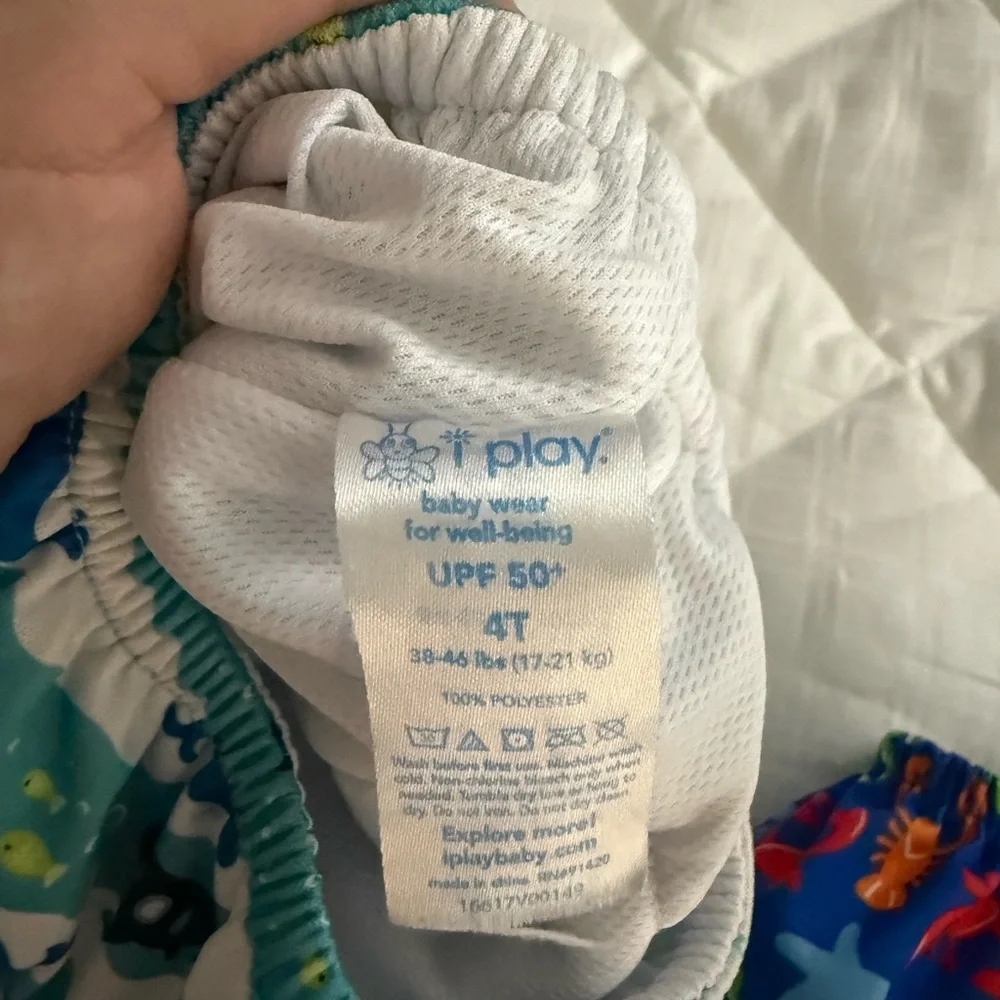 I play. Blue and Green Diaper Covers Waterproof Elastic Design